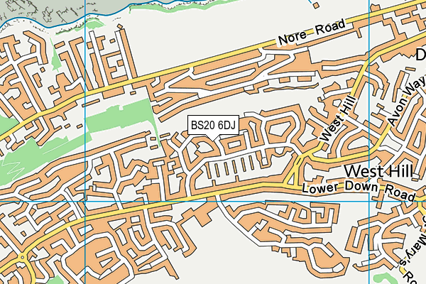 BS20 6DJ map - OS VectorMap District (Ordnance Survey)