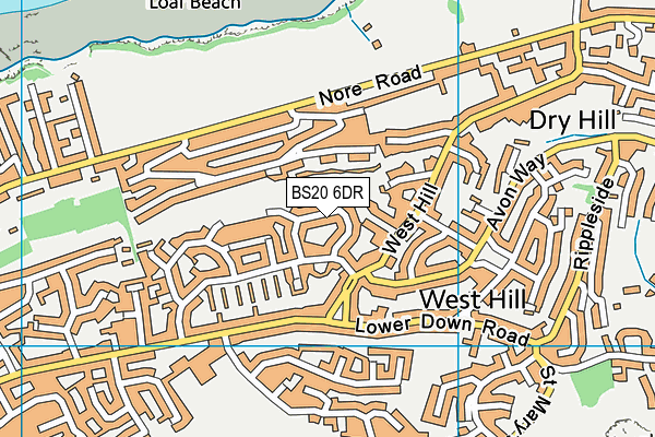 BS20 6DR map - OS VectorMap District (Ordnance Survey)