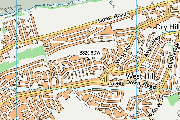 BS20 6DW map - OS VectorMap District (Ordnance Survey)