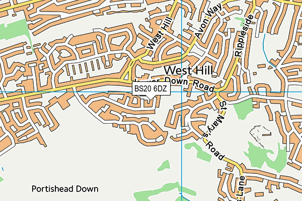 BS20 6DZ map - OS VectorMap District (Ordnance Survey)