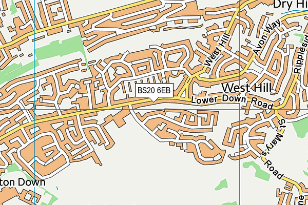 BS20 6EB map - OS VectorMap District (Ordnance Survey)