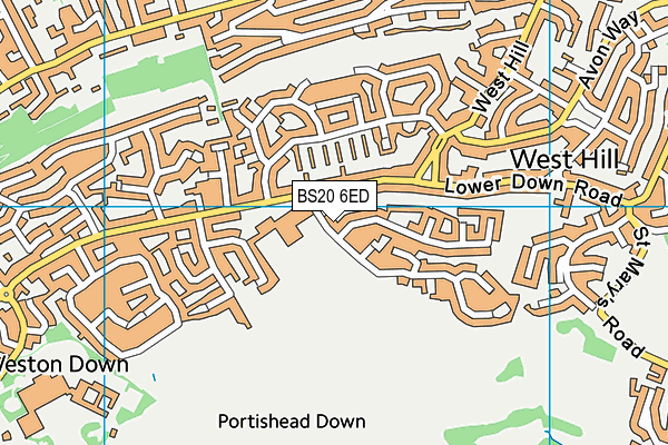 BS20 6ED map - OS VectorMap District (Ordnance Survey)