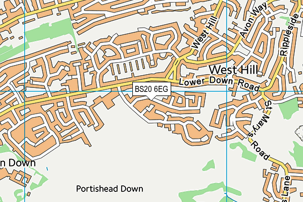 BS20 6EG map - OS VectorMap District (Ordnance Survey)