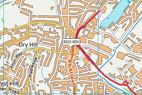 BS20 6EN map - OS VectorMap District (Ordnance Survey)