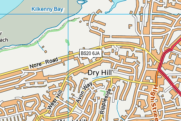 BS20 6JA map - OS VectorMap District (Ordnance Survey)