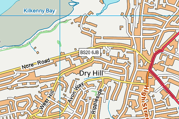 BS20 6JB map - OS VectorMap District (Ordnance Survey)