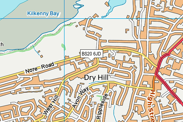 BS20 6JD map - OS VectorMap District (Ordnance Survey)