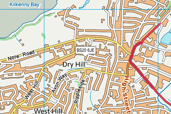 BS20 6JE map - OS VectorMap District (Ordnance Survey)