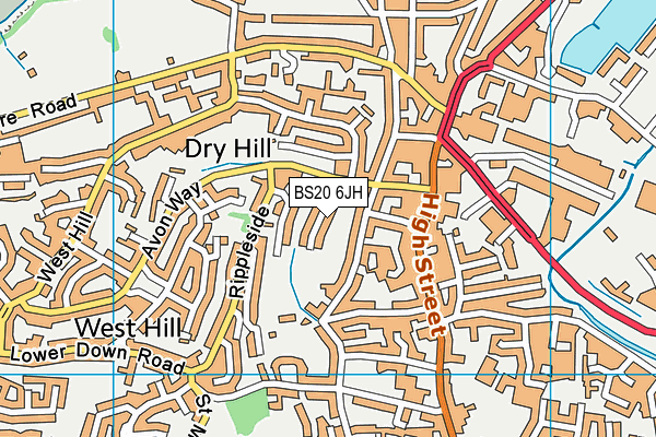 BS20 6JH map - OS VectorMap District (Ordnance Survey)