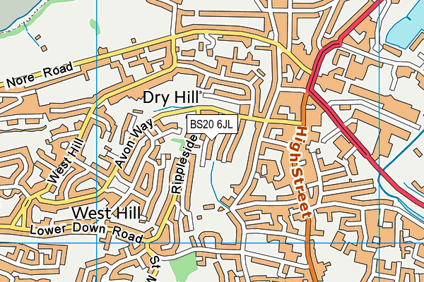 BS20 6JL map - OS VectorMap District (Ordnance Survey)