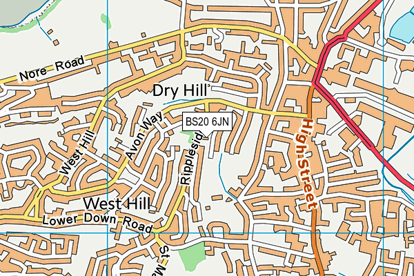 BS20 6JN map - OS VectorMap District (Ordnance Survey)