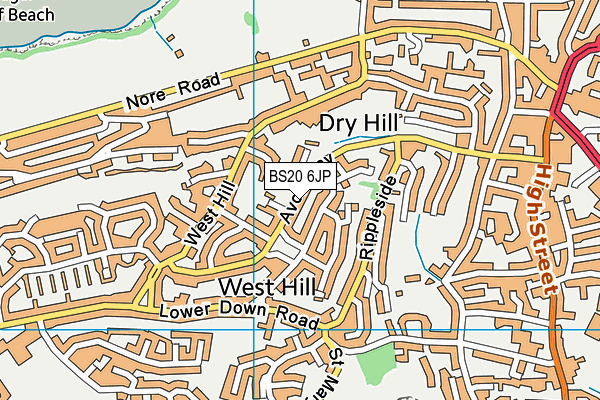 BS20 6JP map - OS VectorMap District (Ordnance Survey)