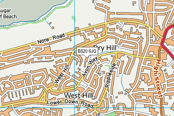 BS20 6JQ map - OS VectorMap District (Ordnance Survey)