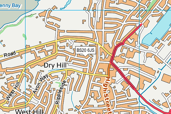 BS20 6JS map - OS VectorMap District (Ordnance Survey)