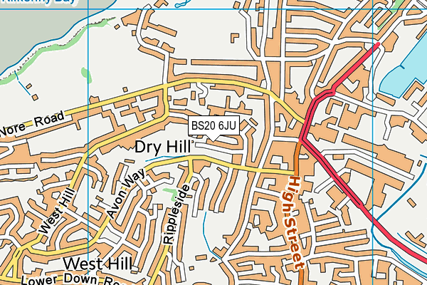 BS20 6JU map - OS VectorMap District (Ordnance Survey)