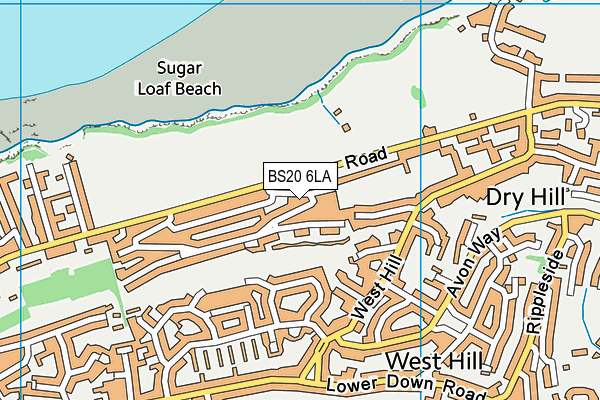 BS20 6LA map - OS VectorMap District (Ordnance Survey)