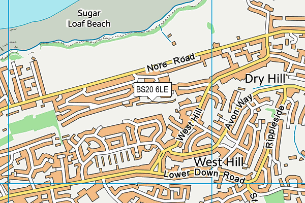 BS20 6LE map - OS VectorMap District (Ordnance Survey)