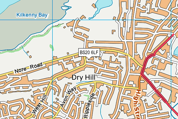 BS20 6LF map - OS VectorMap District (Ordnance Survey)