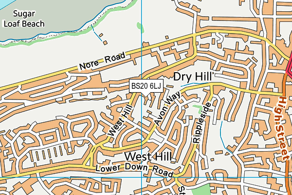 BS20 6LJ map - OS VectorMap District (Ordnance Survey)