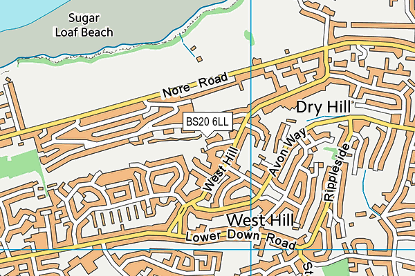 BS20 6LL map - OS VectorMap District (Ordnance Survey)