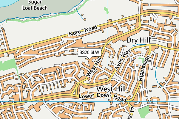 BS20 6LW map - OS VectorMap District (Ordnance Survey)