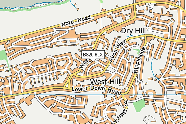 BS20 6LX map - OS VectorMap District (Ordnance Survey)