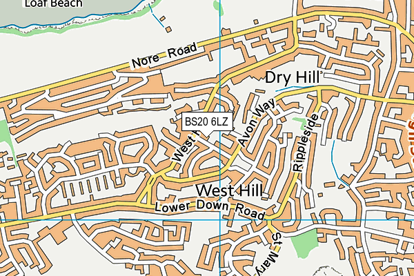 BS20 6LZ map - OS VectorMap District (Ordnance Survey)