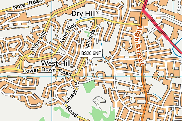 BS20 6NF map - OS VectorMap District (Ordnance Survey)