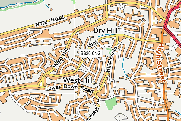 BS20 6NG map - OS VectorMap District (Ordnance Survey)