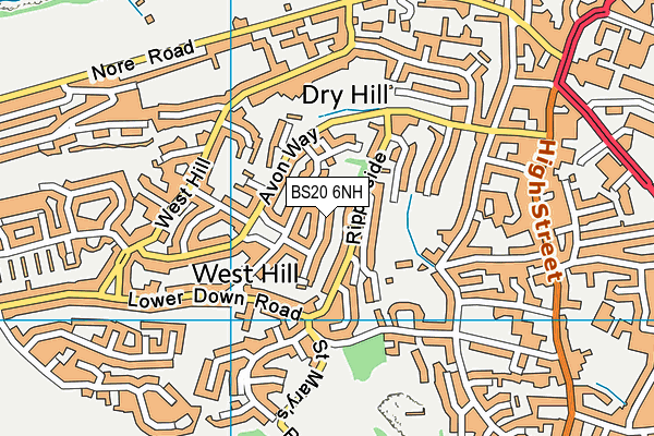 BS20 6NH map - OS VectorMap District (Ordnance Survey)