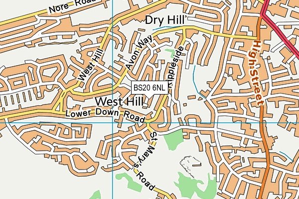 BS20 6NL map - OS VectorMap District (Ordnance Survey)