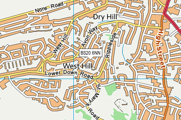 BS20 6NN map - OS VectorMap District (Ordnance Survey)