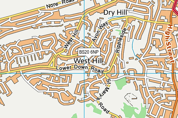 BS20 6NP map - OS VectorMap District (Ordnance Survey)