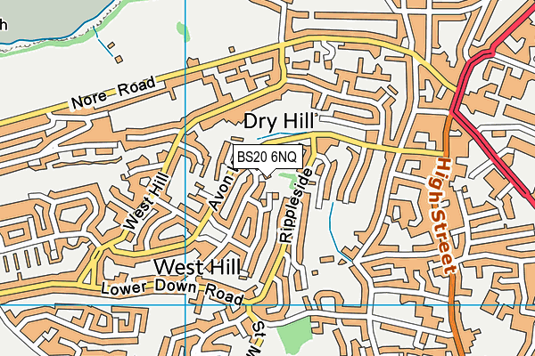 BS20 6NQ map - OS VectorMap District (Ordnance Survey)