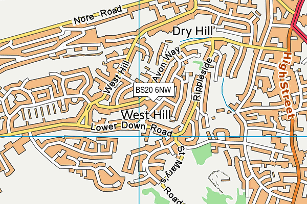 BS20 6NW map - OS VectorMap District (Ordnance Survey)