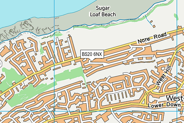 BS20 6NX map - OS VectorMap District (Ordnance Survey)