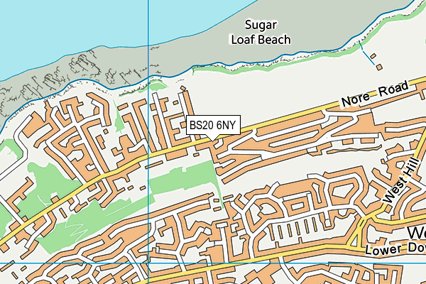 BS20 6NY map - OS VectorMap District (Ordnance Survey)