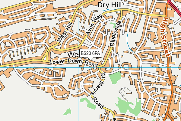 BS20 6PA map - OS VectorMap District (Ordnance Survey)