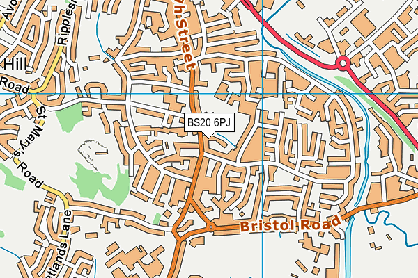 BS20 6PJ map - OS VectorMap District (Ordnance Survey)