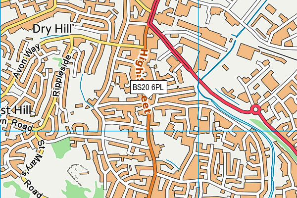 BS20 6PL map - OS VectorMap District (Ordnance Survey)