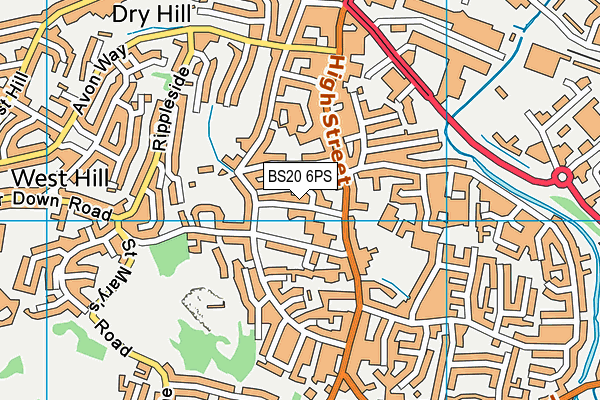 BS20 6PS map - OS VectorMap District (Ordnance Survey)