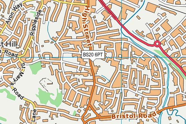 BS20 6PT map - OS VectorMap District (Ordnance Survey)