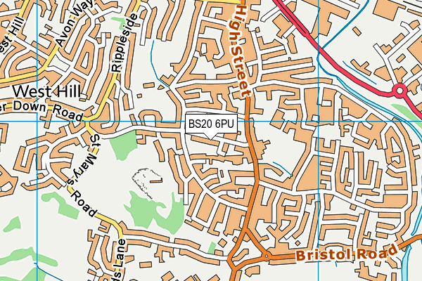 BS20 6PU map - OS VectorMap District (Ordnance Survey)