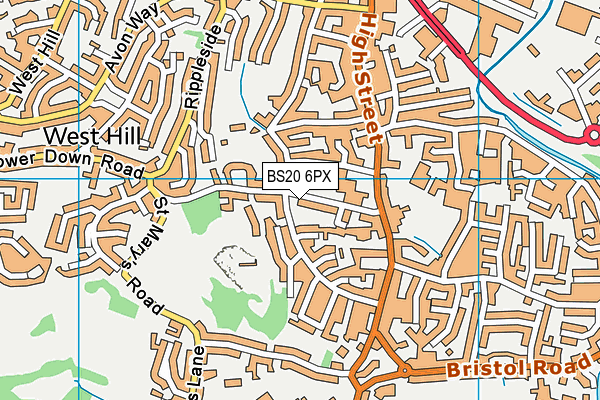 BS20 6PX map - OS VectorMap District (Ordnance Survey)