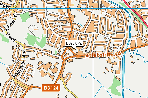 BS20 6PZ map - OS VectorMap District (Ordnance Survey)