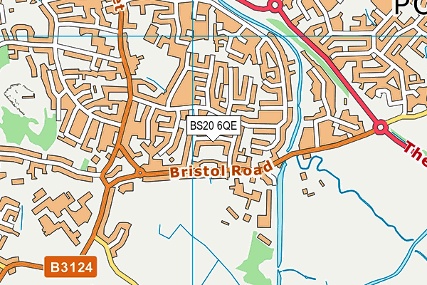 BS20 6QE map - OS VectorMap District (Ordnance Survey)