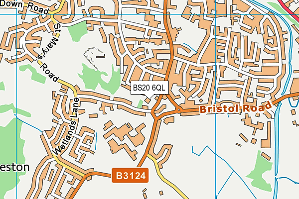 BS20 6QL map - OS VectorMap District (Ordnance Survey)