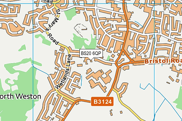 BS20 6QP map - OS VectorMap District (Ordnance Survey)