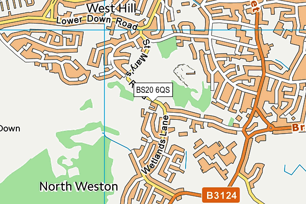 BS20 6QS map - OS VectorMap District (Ordnance Survey)