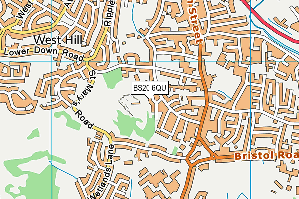 BS20 6QU map - OS VectorMap District (Ordnance Survey)
